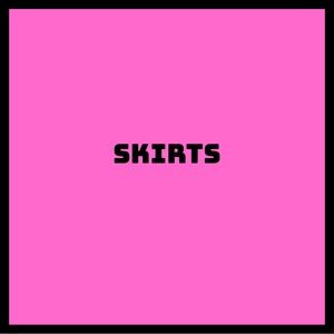 Various styles of skirts